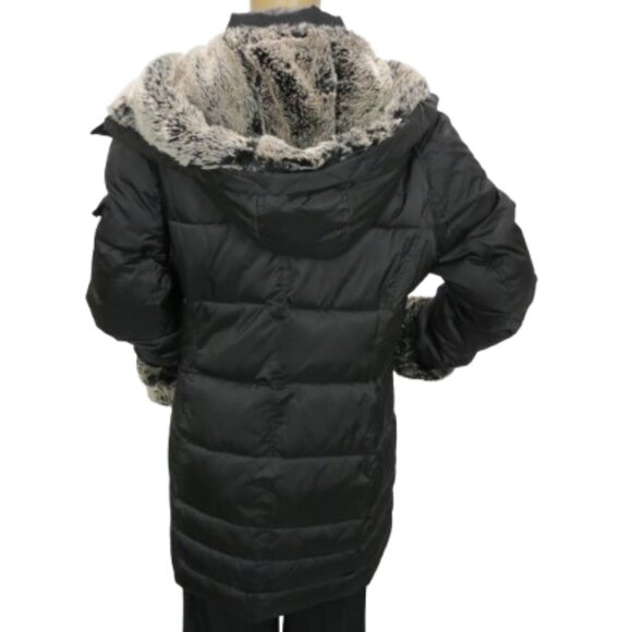 Liz Claiborne Warm and Cozy Winter Coat with Faux Fur Trim - Picture 10 of 11